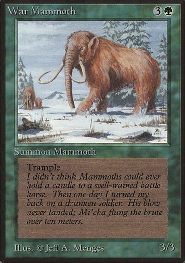 Magic the Gathering: Limited Edition Beta (Base Set) card 228 War Mammoth