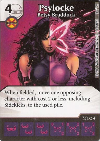Marvel Dice Masters Uncanny X-Men  card 50 Psylocke: Betsy Braddock
