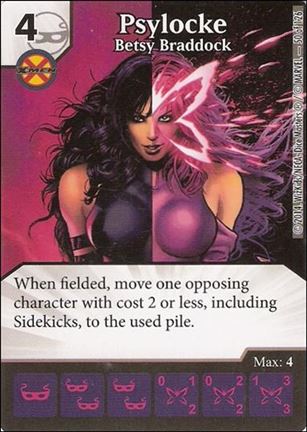 Marvel Dice Masters Uncanny X-Men  card 50 Psylocke: Betsy Braddock