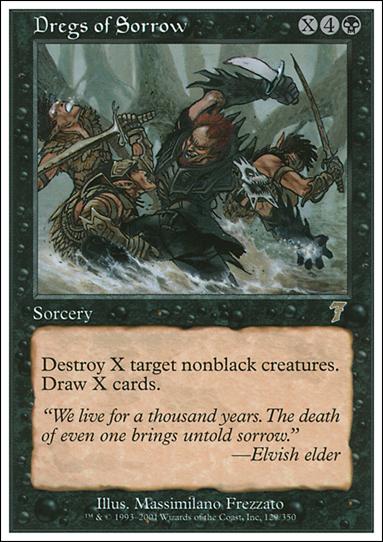 Magic the Gathering: 7th Edition (Base Set) card 129 Dregs of Sorrow