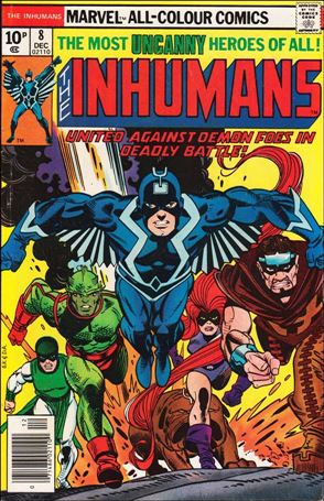 Inhumans (1975) issue 8-B UK Price Cover