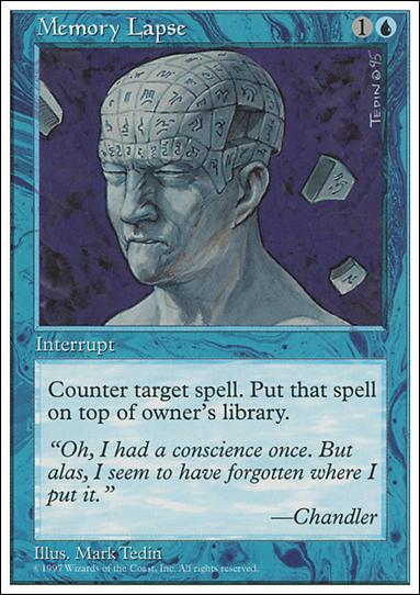 Magic the Gathering: 5th Edition (Base Set) card 103 Memory Lapse
