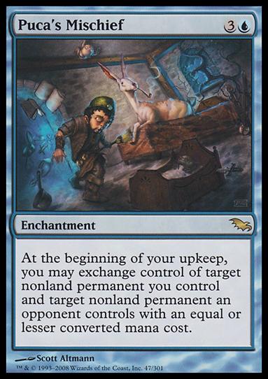 Magic the Gathering: Shadowmoor (Base Set) card 47 Puca's Mischief
