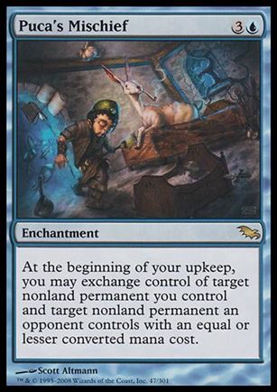 Magic the Gathering: Shadowmoor (Base Set) card 47 Puca's Mischief