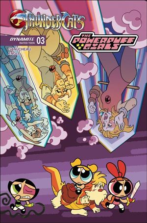 ThunderCats / The Powerpuff Girls issue 3-B Coleman Engle Cardstock Cover