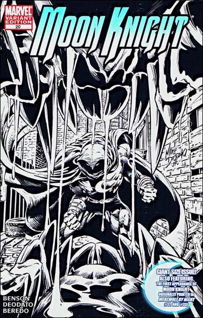 Moon Knight (2006) issue 20-B Mike Deodato Jr. 1:20 Sketch Cover