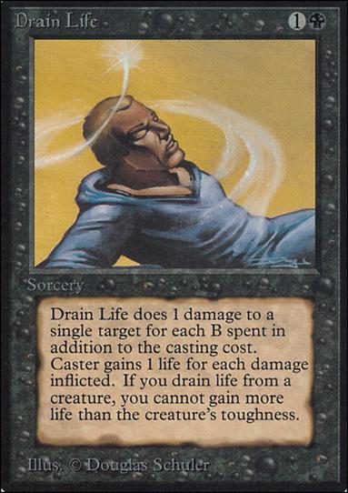 Magic the Gathering: Limited Edition Alpha (Base Set) card 105 Drain Life