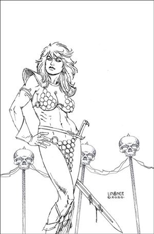 Red Sonja: Price of Blood issue 3-J Joseph Michael Linsner 1:21 B&W Virgin Cover