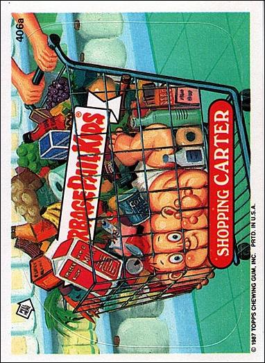 Garbage Pail Kids: Series 10 (Base Set) card 406a Shopping Carter