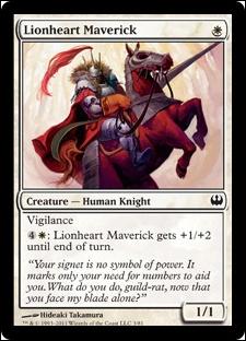 Magic the Gathering: Duel Decks: Knights vs. Dragons (Base Set) card 3 Lionheart Maverick