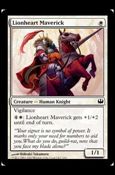 Magic the Gathering: Duel Decks: Knights vs. Dragons (Base Set) card 3 Lionheart Maverick