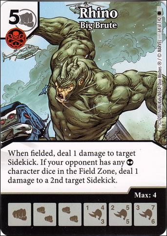 Marvel Dice Masters Amazing Spider-Man card 64 Rhino: Big Brute