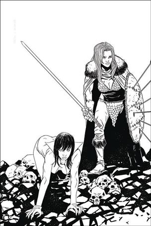 Vampirella / Red Sonja issue 10-J Drew Moss 1:11 Black & White Virgin Cover
