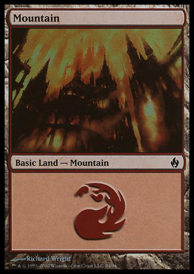 Magic the Gathering: Premium Deck Series: Fire & Lightning (Base Set) card 34 Mountain