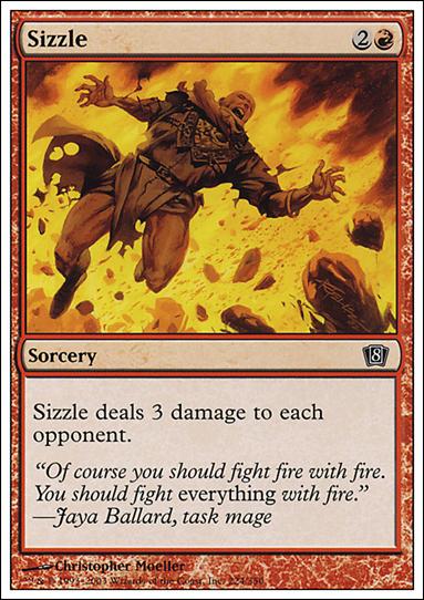 Magic the Gathering: 8th Edition (Base Set) card 224 Sizzle