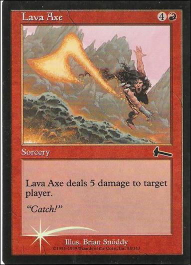 Magic the Gathering: Urza's Legacy (Base Set) card 84-B Lava Axe (foil)