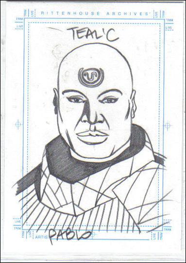 Stargate SG-1: Season 5 (Sketch Subset) card No Number p Teal'c 1/500