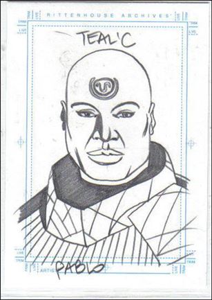 Stargate SG-1: Season 5 (Sketch Subset) card No Number p Teal'c 1/500