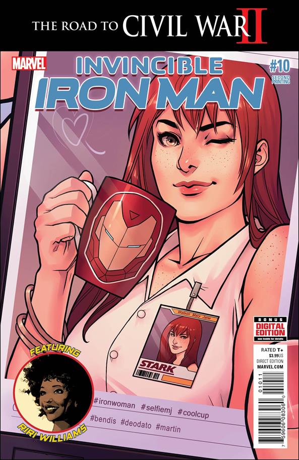 Invincible Iron Man (2015)  issue 10-C Mike Deodato Jr. Cover (2nd Printing)