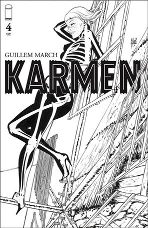 Karmen issue 4-B 1:25 Black & White Cover
