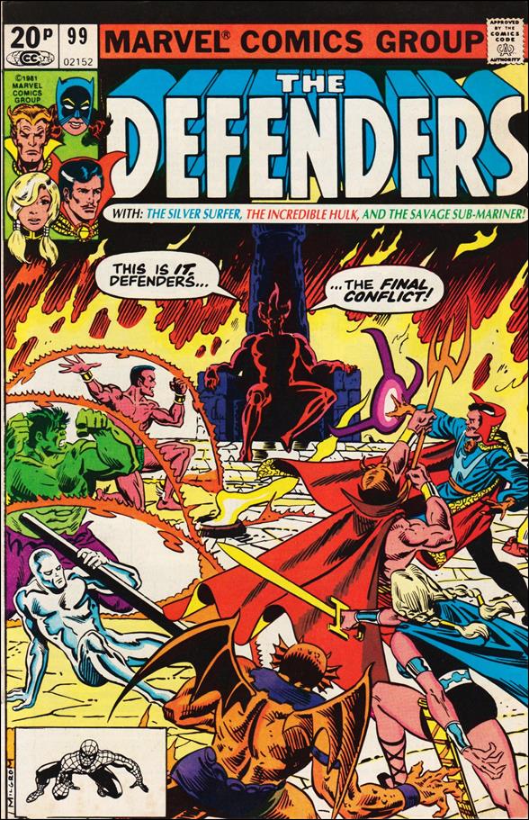 Defenders (1972) issue 99-B UK Price Cover
