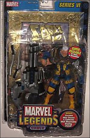 Marvel Legends (Series 6) figure 1-B Cable (Blue & Yellow Costume) (Gold Foil Poster)