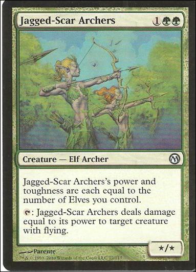 Magic the Gathering: Duels of the Planeswalkers (Base Set) card 72 Jagged-Scar Archers