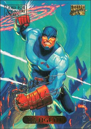 1994 Marvel Masterpieces (Gold-Foil Signature Parallel Base Set) card 129 U.S.Agent