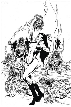 Vengeance of Vampirella (2019) issue 14-J Roberto Castro 1:21 Black & White Virgin Cover