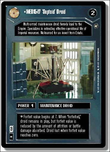 Star Wars: A New Hope Limited (Base Set) card 18 WED15-I7 'Septoid' Droid