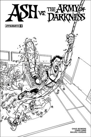 Ash vs. the Army of Darkness issue 2-E Mauro Vargas 1:20 Black and White Cover