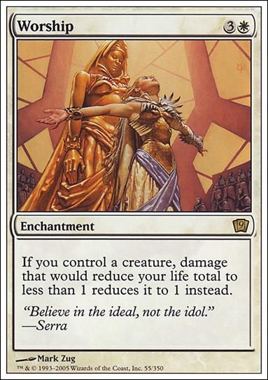 Magic the Gathering: 9th Edition (Base Set) card 55 Worship