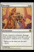 Magic the Gathering: 9th Edition (Base Set) card 55 Worship
