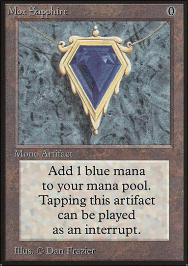 Magic the Gathering: Limited Edition Beta (Base Set) card 267 Mox Sapphire