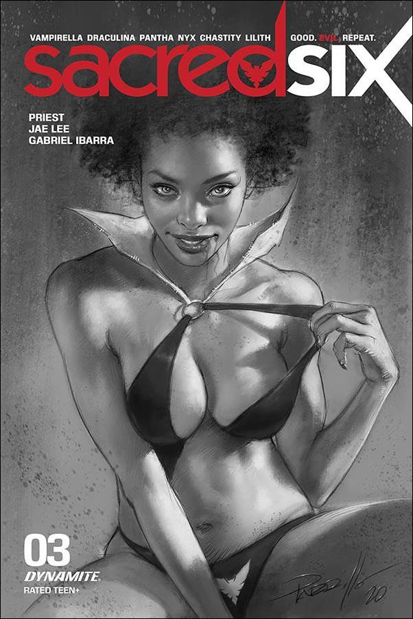 Sacred Six issue 3-L Lucio Parrillo 1:25 Black & White Cover