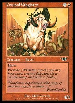 Magic the Gathering: Legions (Base Set) card 91 Crested Craghorn