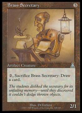 Magic the Gathering: Urza's Destiny (Base Set) card 128 Brass Secretary