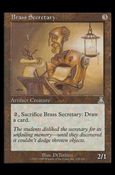 Magic the Gathering: Urza's Destiny (Base Set) card 128 Brass Secretary