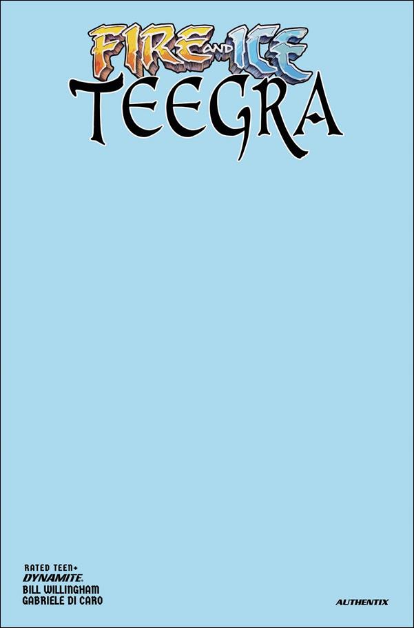 Fire and Ice: Teegra issue 1-G  Baby Blue Blank Sketch Cover