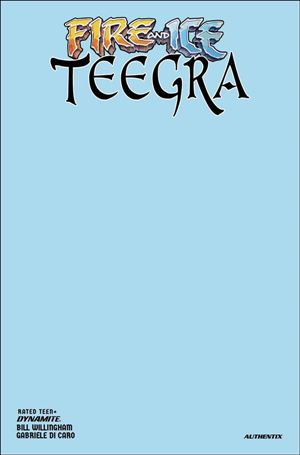 Fire and Ice: Teegra issue 1-G  Baby Blue Blank Sketch Cover