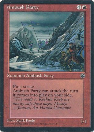 Magic the Gathering: Homelands (Base Set) card 63-B Ambush Party