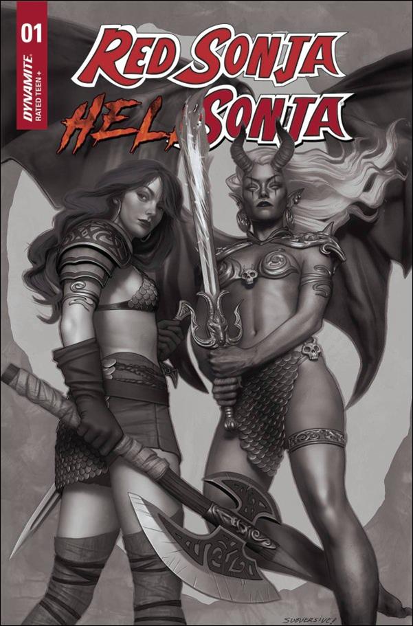 Red Sonja / Hell Sonja issue 1-H Rebeca Puebla 1:15 B&W Cover