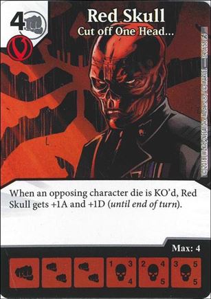 Marvel Dice Masters Avengers Infinity Campaign Box  card 34 Red Skull: Cut Off One Head...