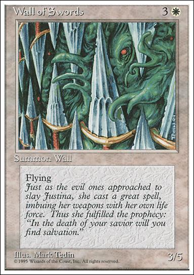Magic the Gathering: 4th Edition (Base Set) card 55 Wall of Swords