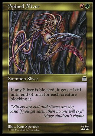 Magic the Gathering: Stronghold (Base Set) card 142 Spined Sliver