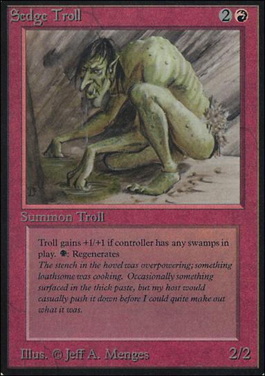 Magic the Gathering: Limited Edition Alpha (Base Set) card 172 Sedge Troll