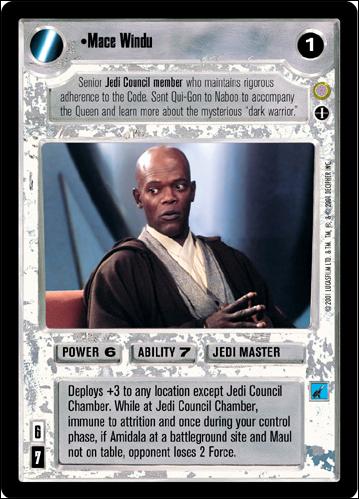 Star Wars: Coruscant Limited (Base Set) card 102 Mace Windu (Alt. Image)