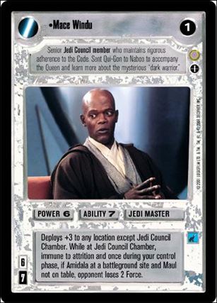 Star Wars: Coruscant Limited (Base Set) card 102 Mace Windu (Alt. Image)