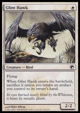Magic the Gathering: Scars of Mirrodin (Base Set) card 10 Glint Hawk