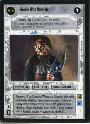 Star Wars: Jabba's Palace Sealed Deck (Base Set) card 11 Lando With Vibro-Ax